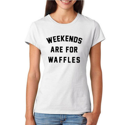 Weekends Are For Waffles Tee Tee Shirt Nuthin' But Waffles 